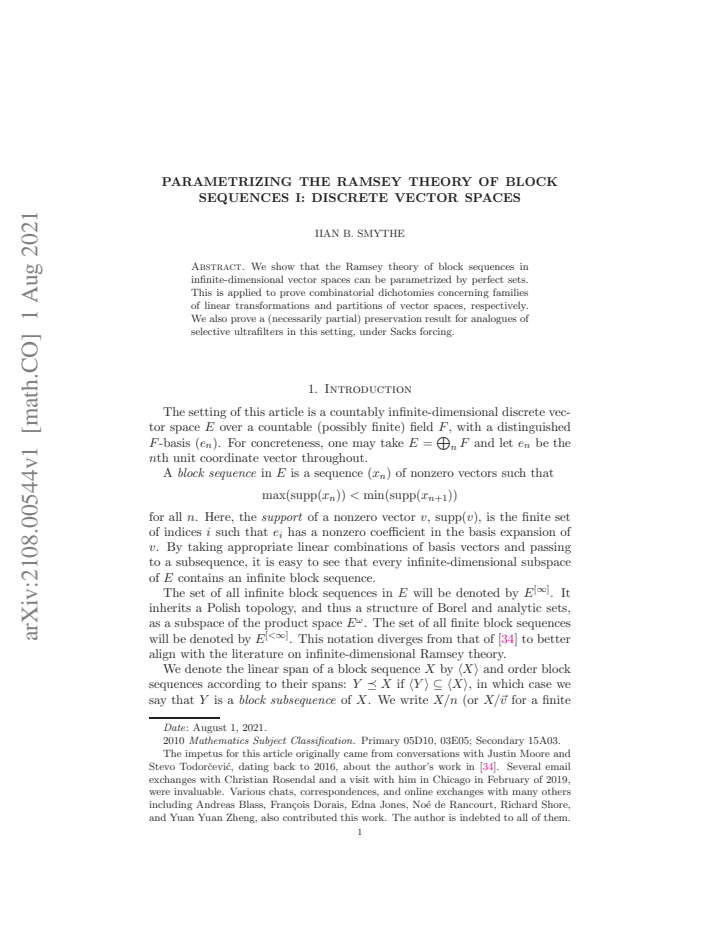 First page