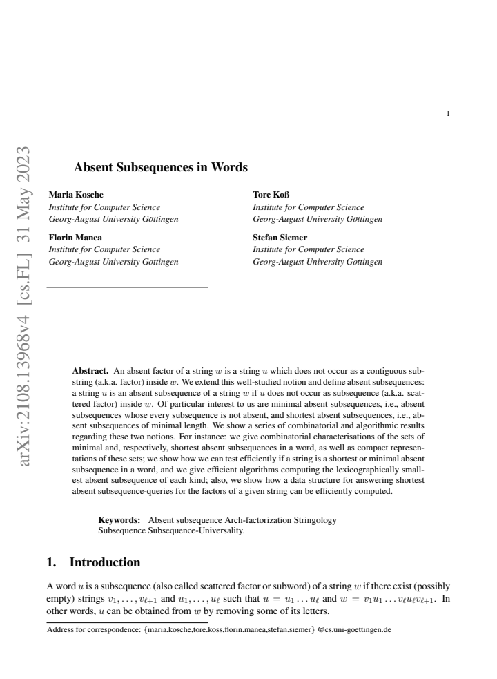 First page