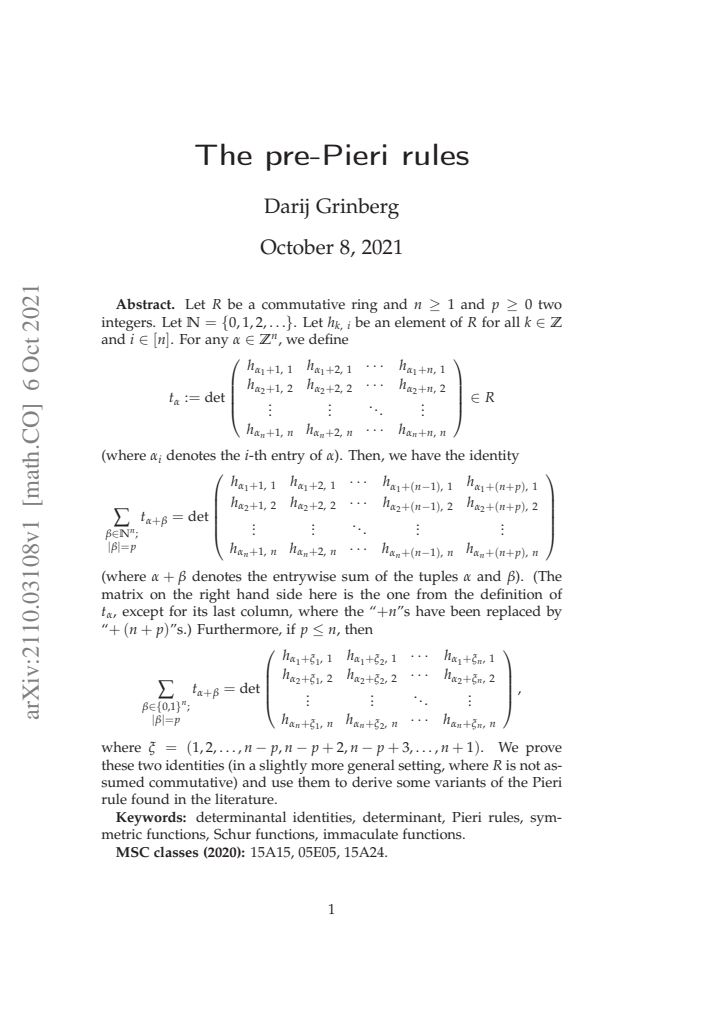 First page