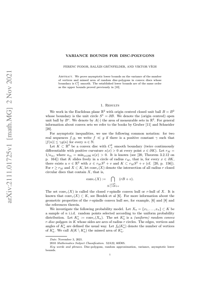 First page