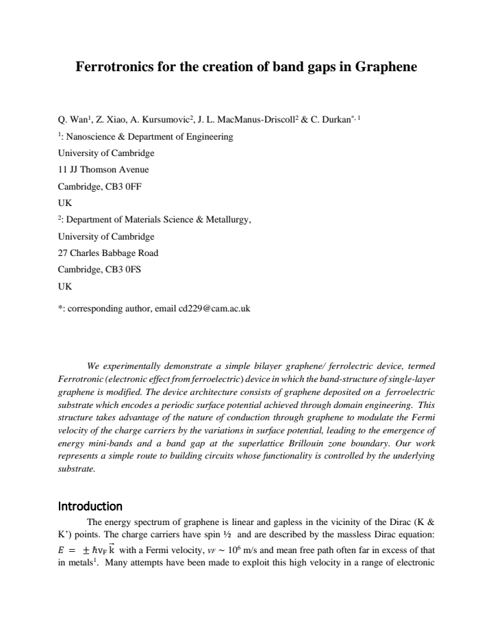 First page