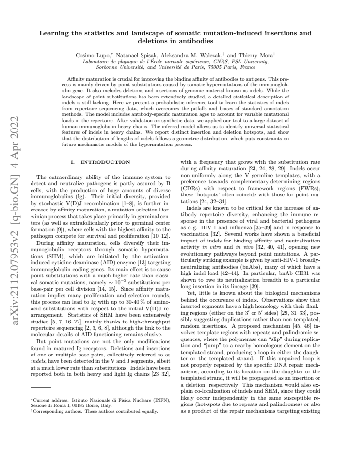 First page