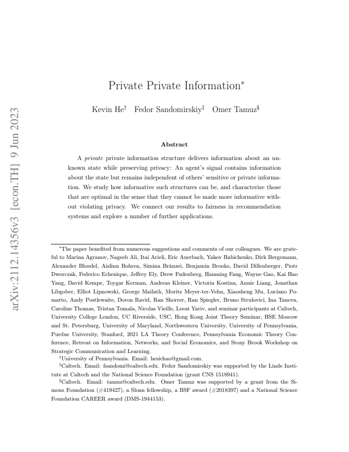 First page
