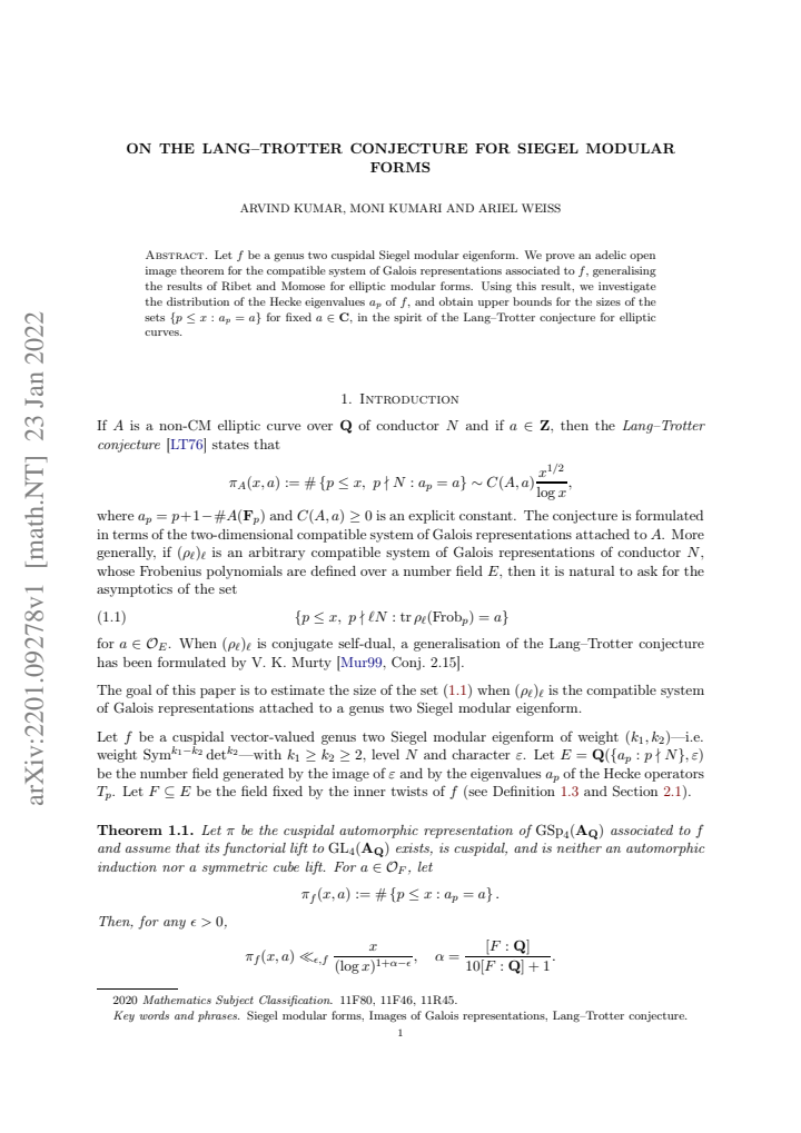 First page