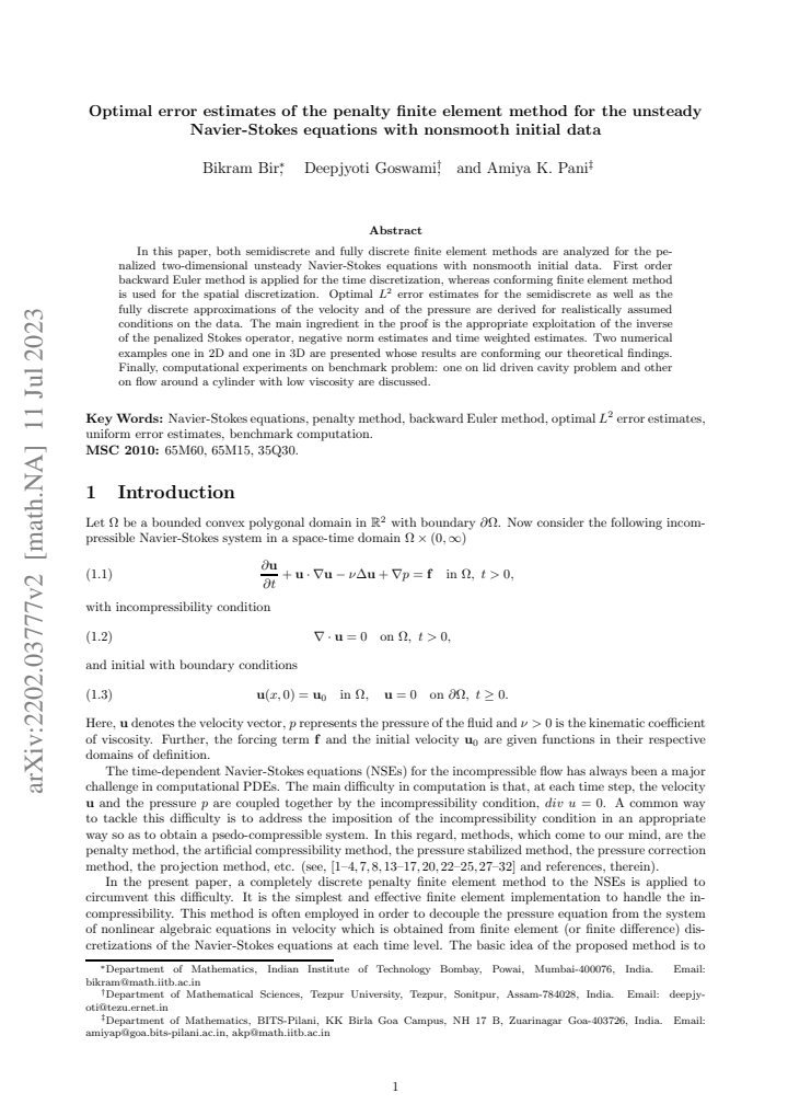 First page