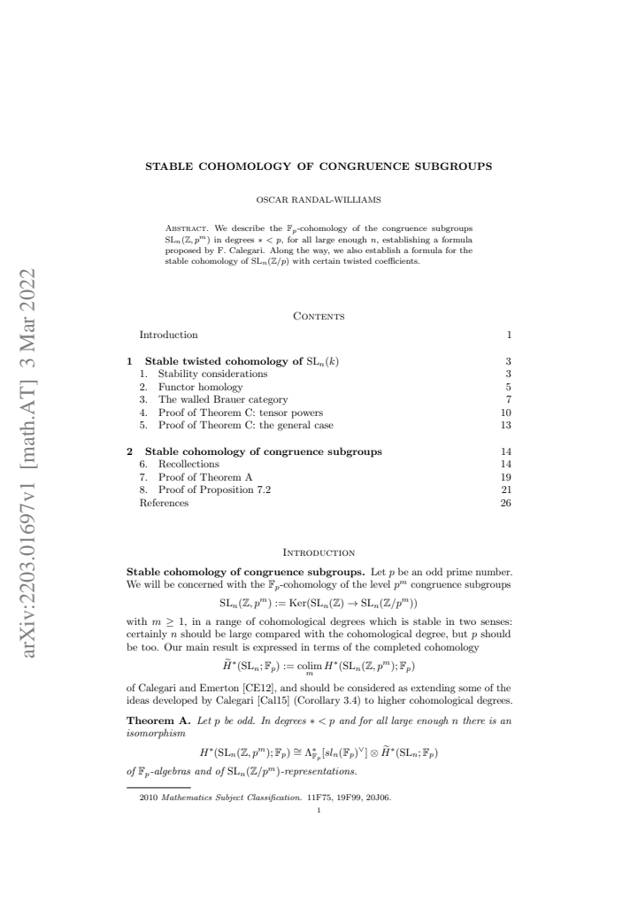 First page