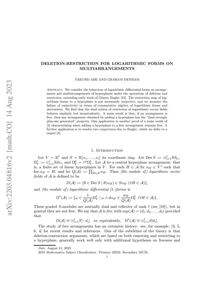 First page