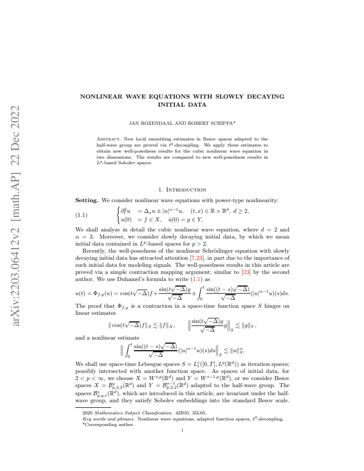 First page