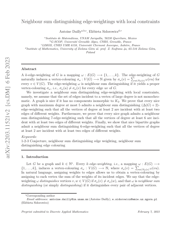 First page
