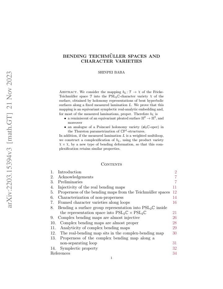 First page