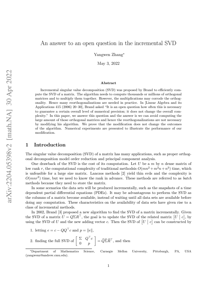 First page