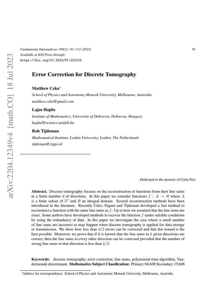 First page