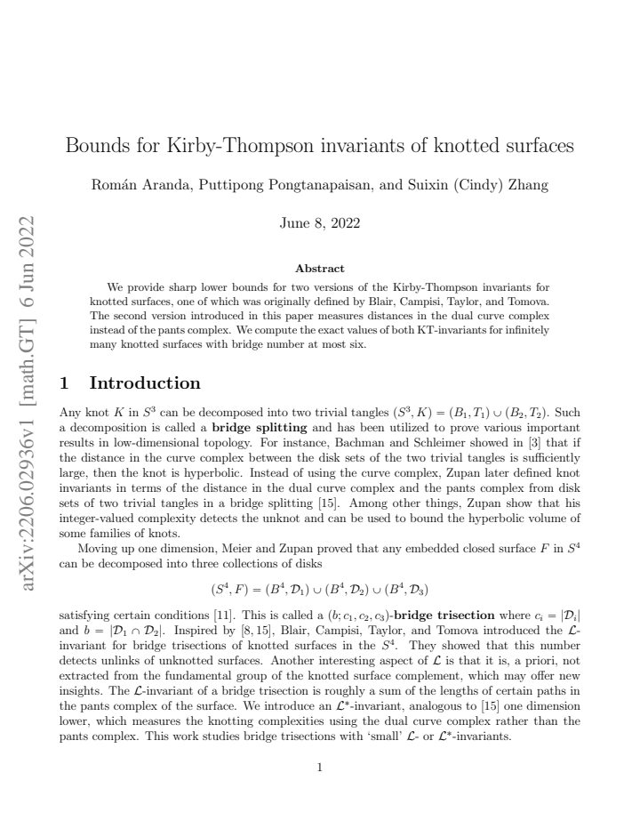 First page
