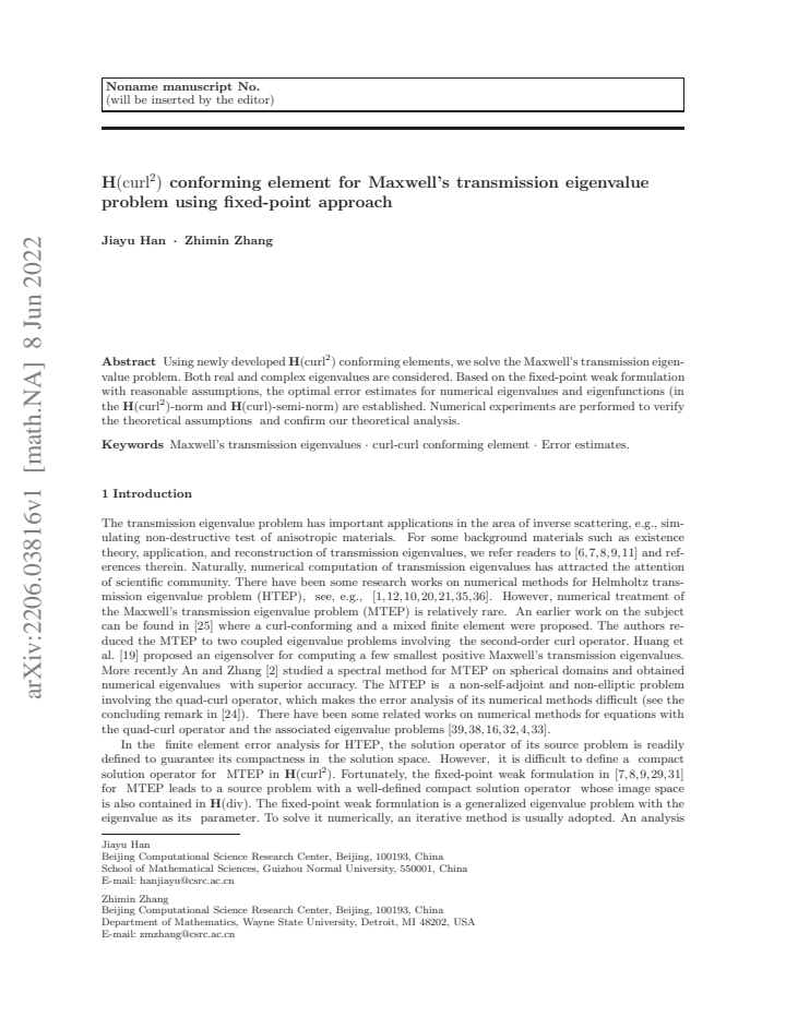 First page