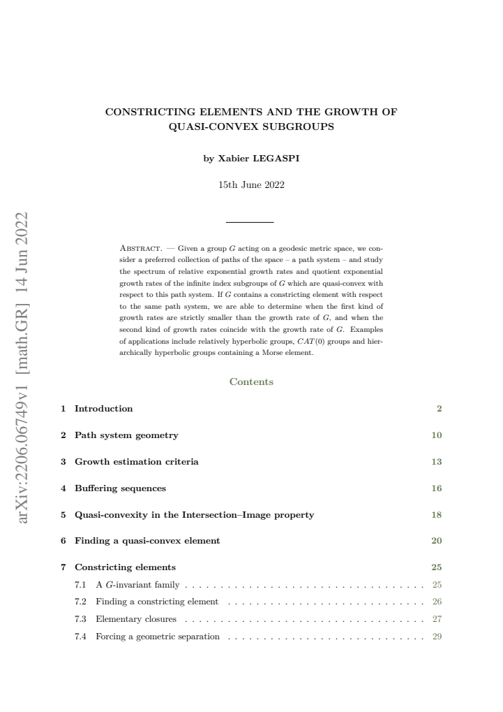 First page