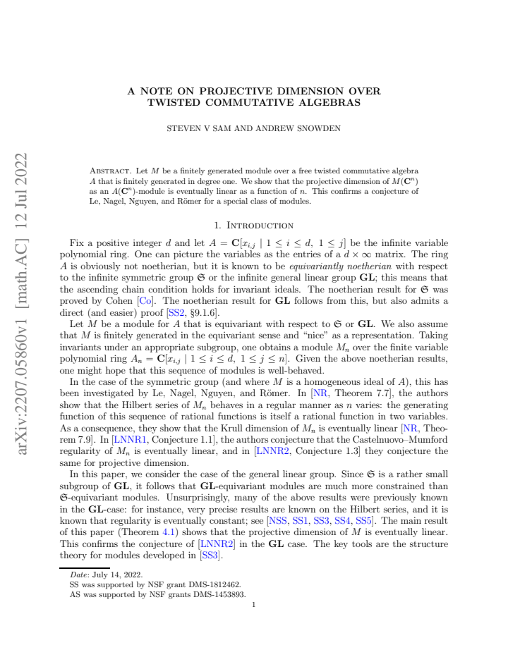 First page