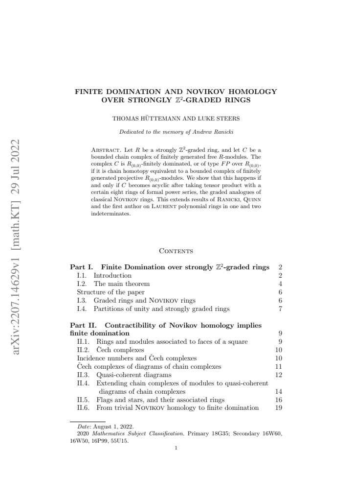 First page