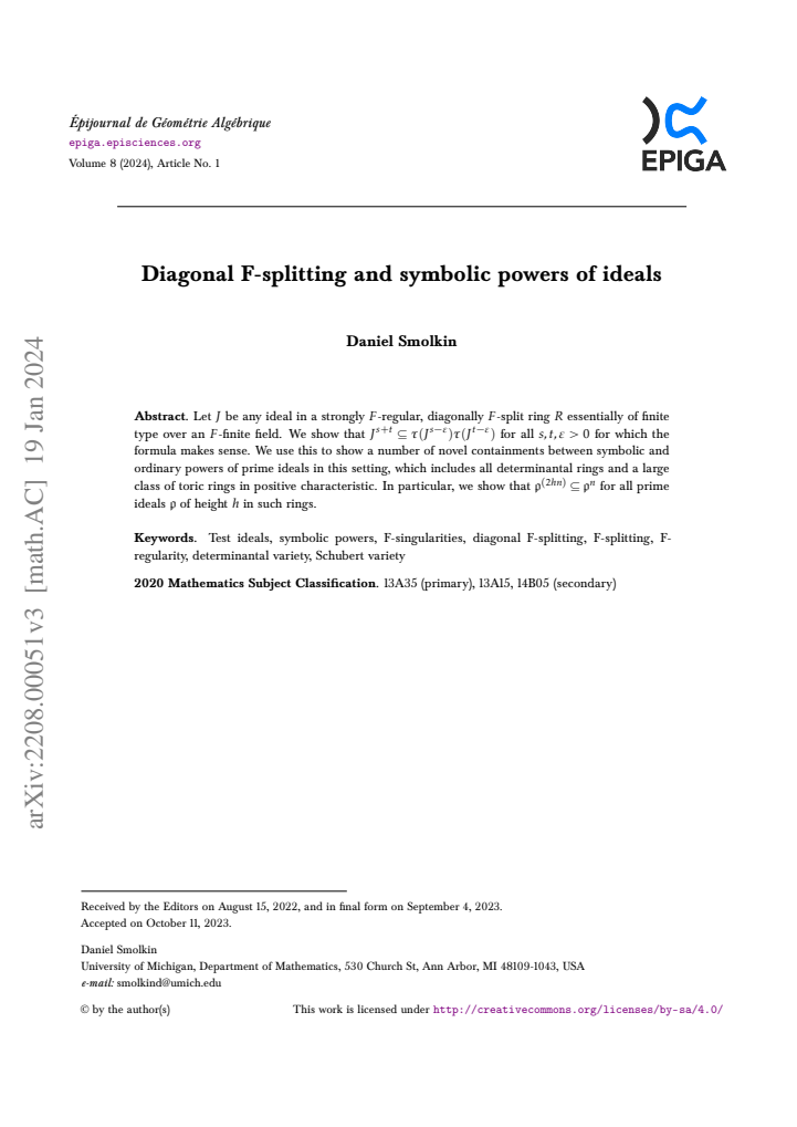 First page
