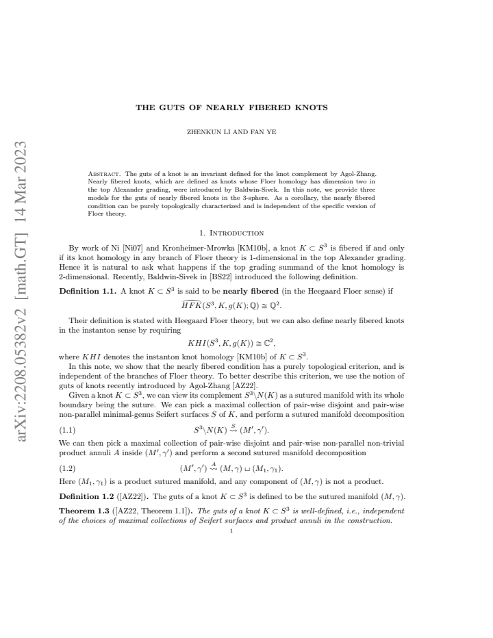 First page