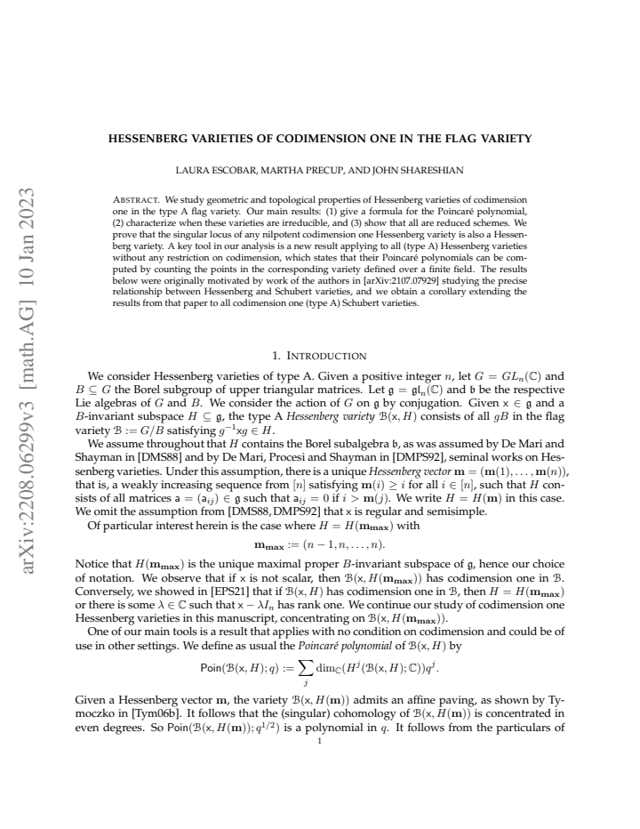 First page