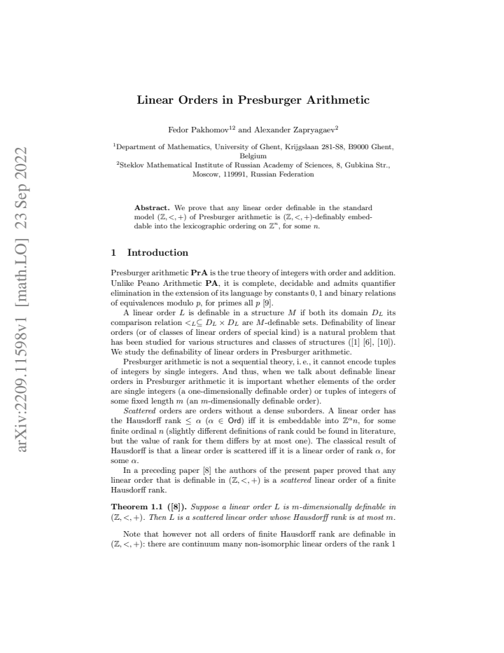 First page