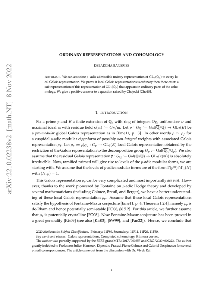 First page