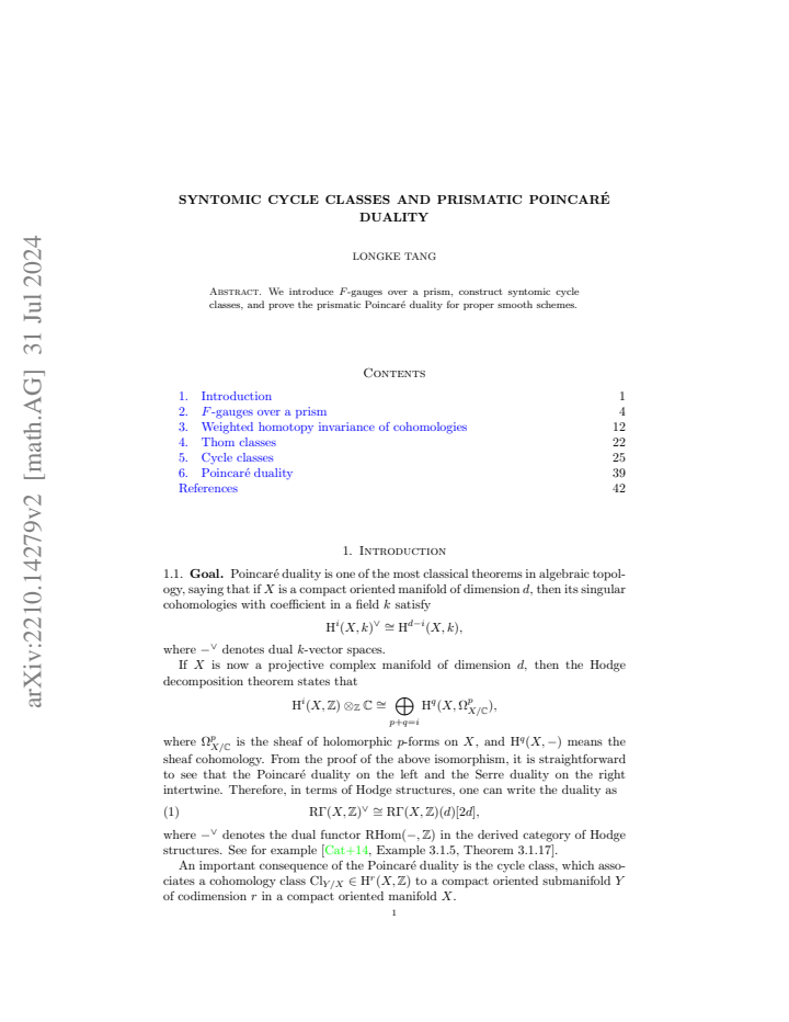 First page