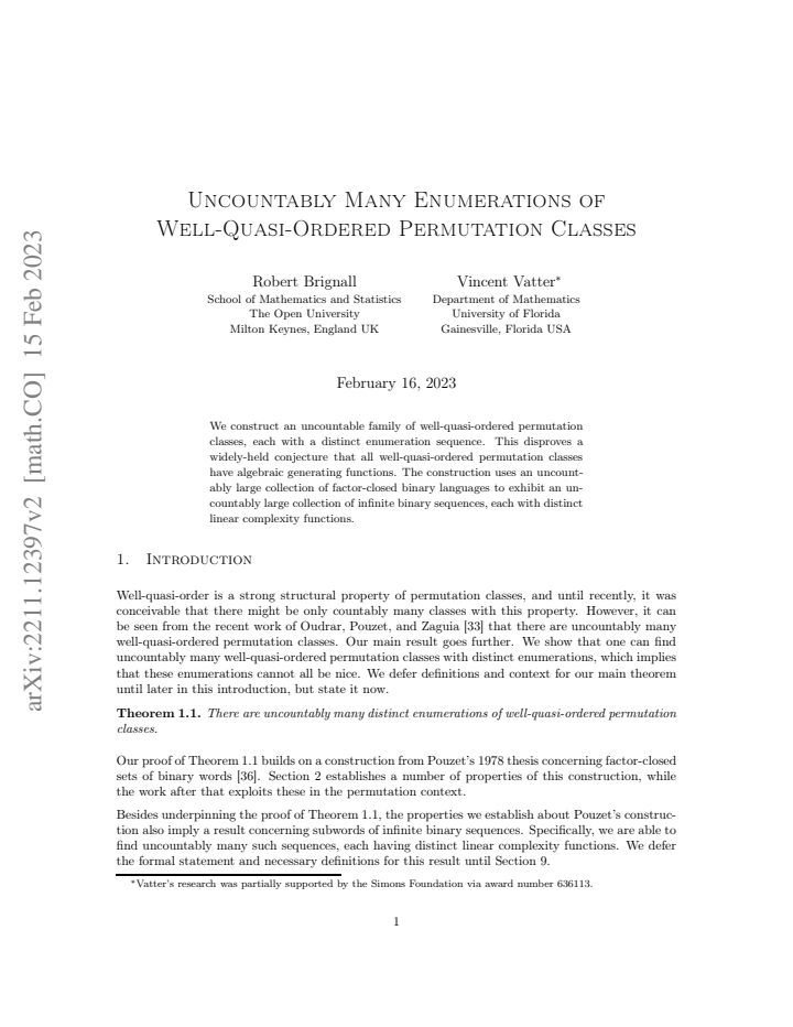 First page
