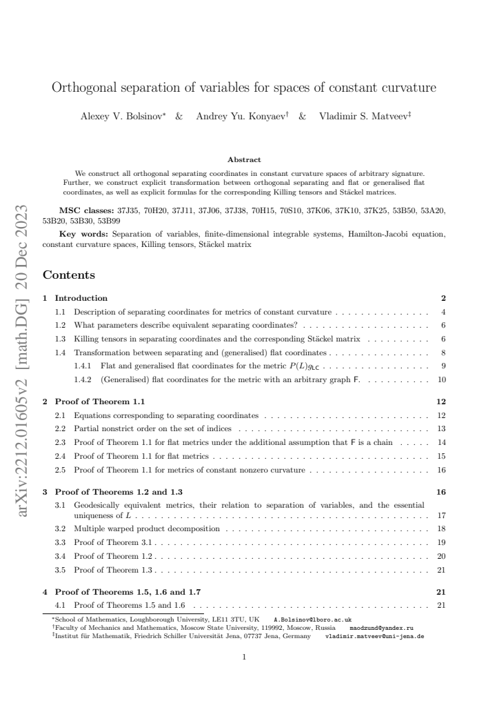First page