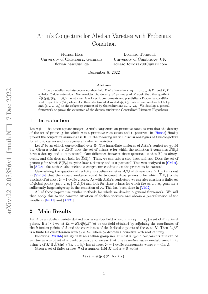 First page