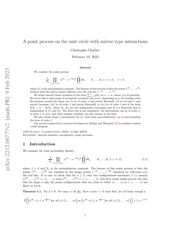 First page
