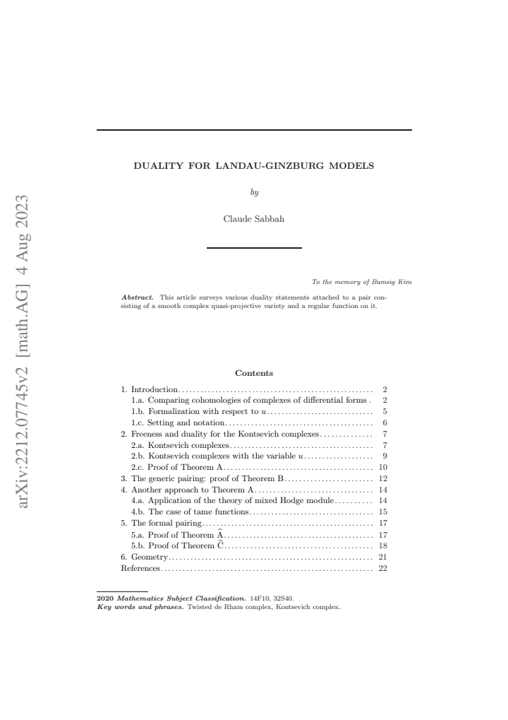 First page