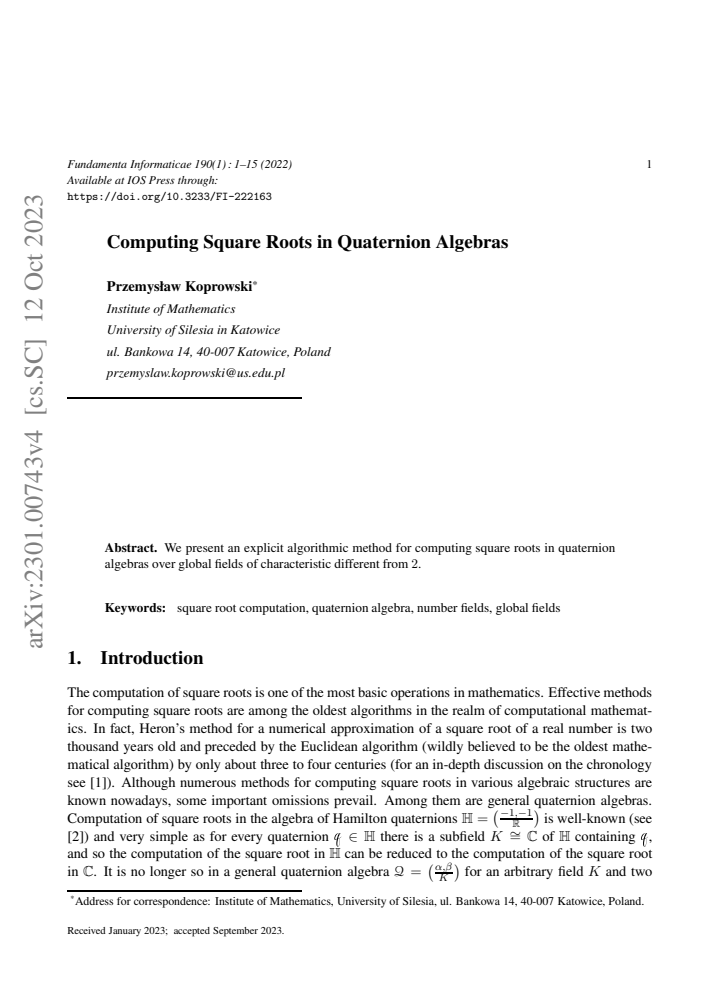 First page
