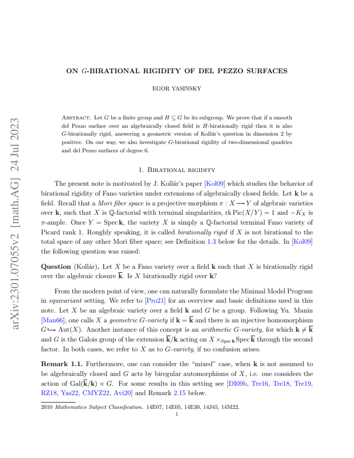 First page