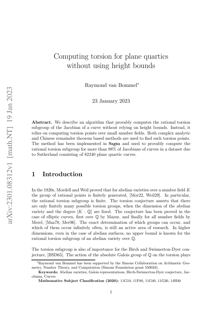 First page