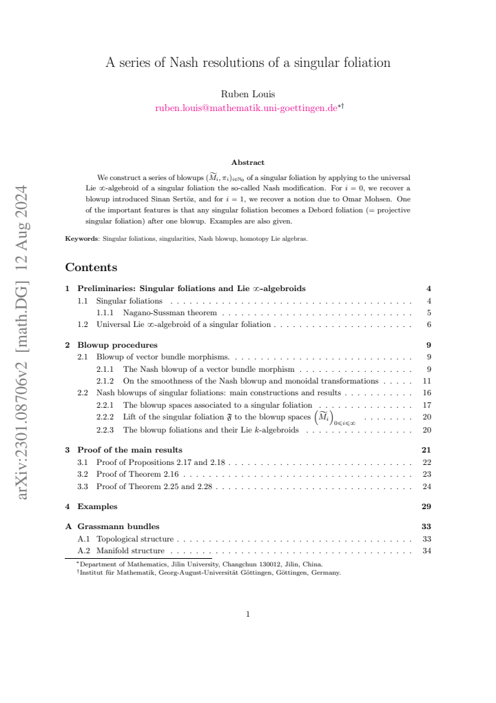 First page