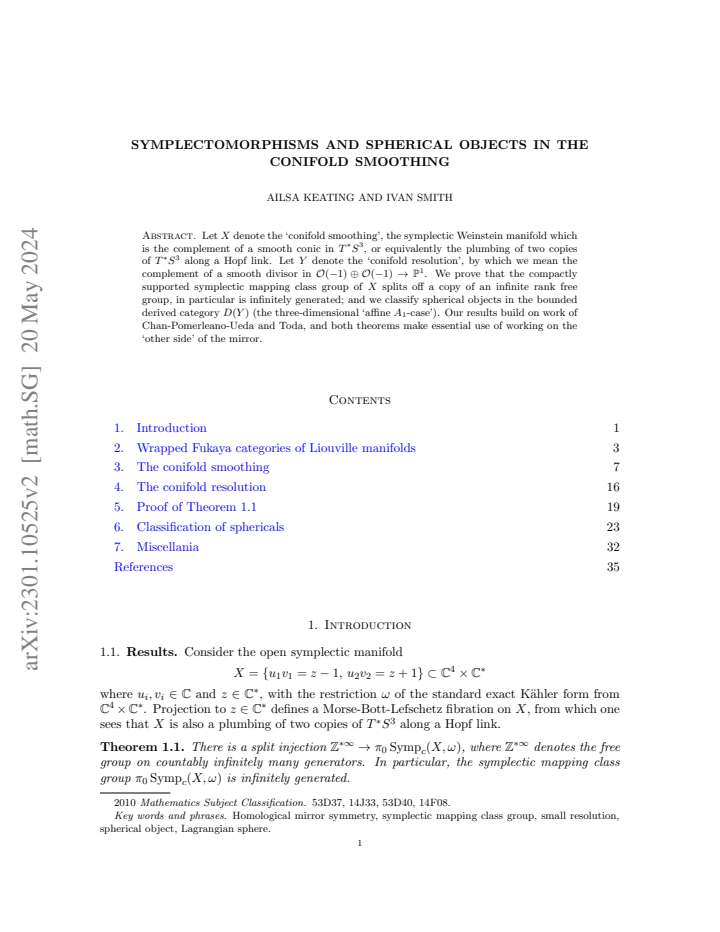 First page