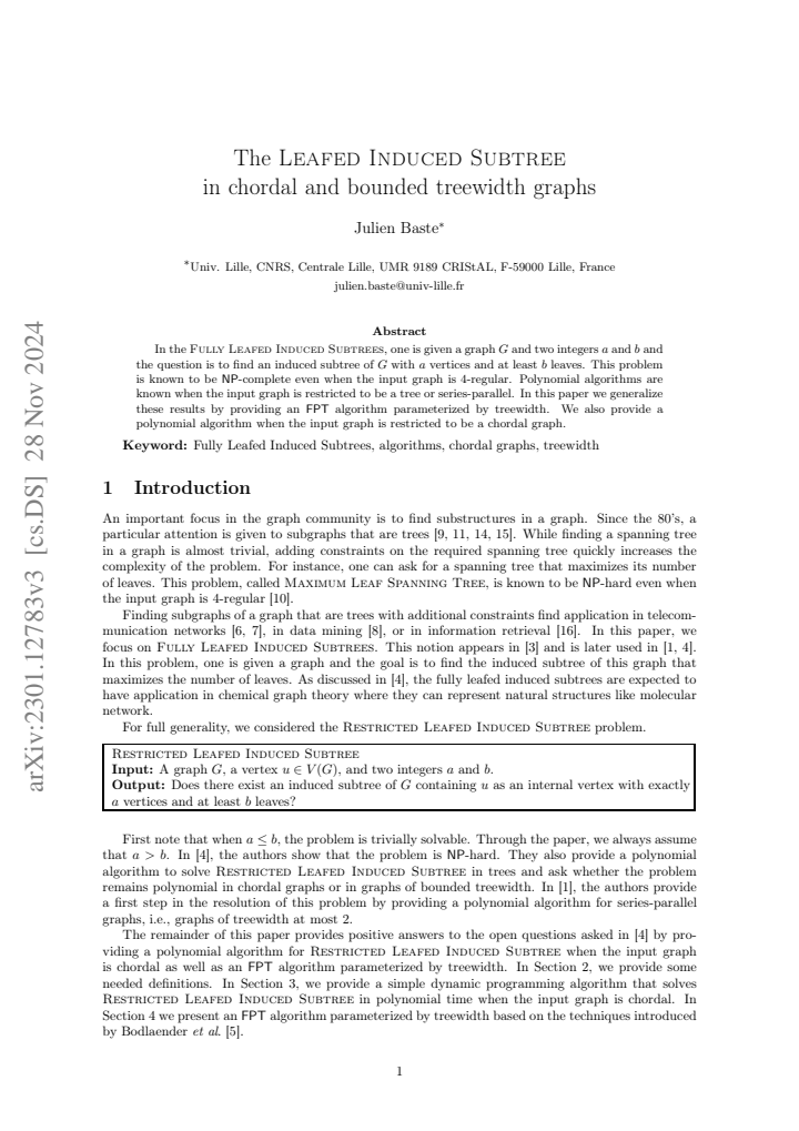 First page