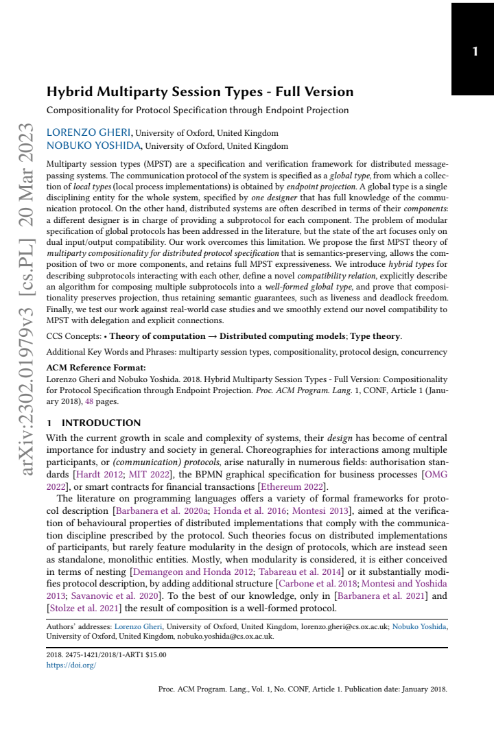 First page