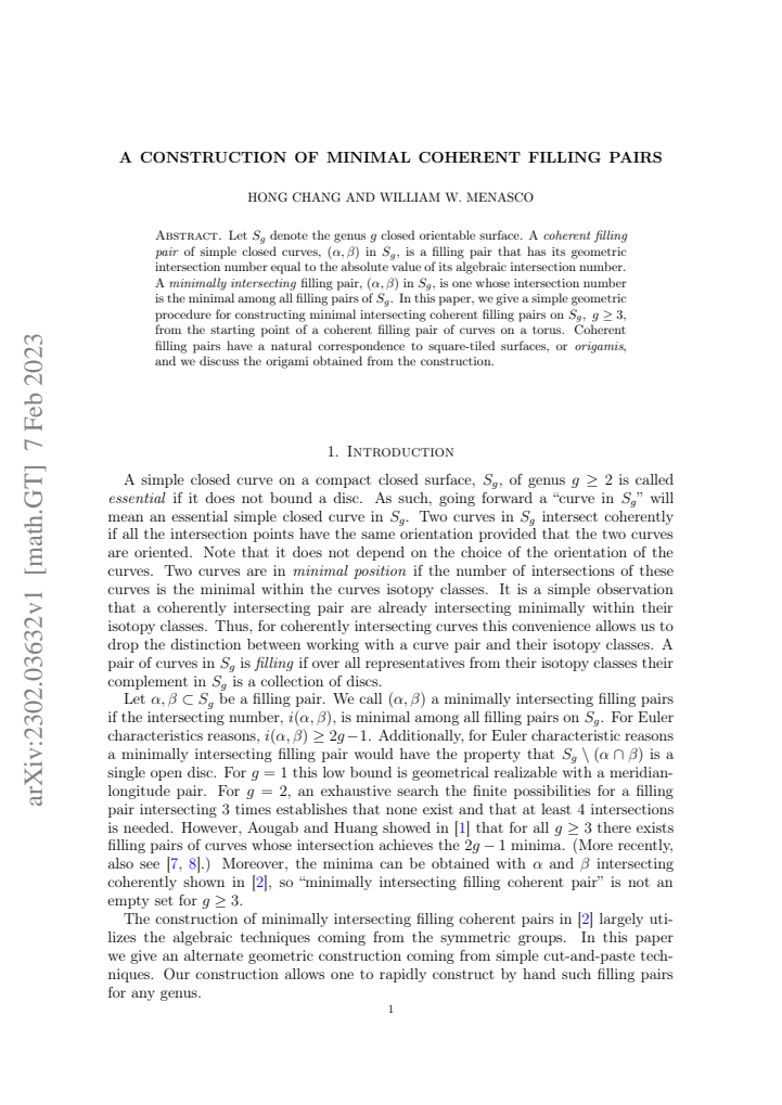 First page