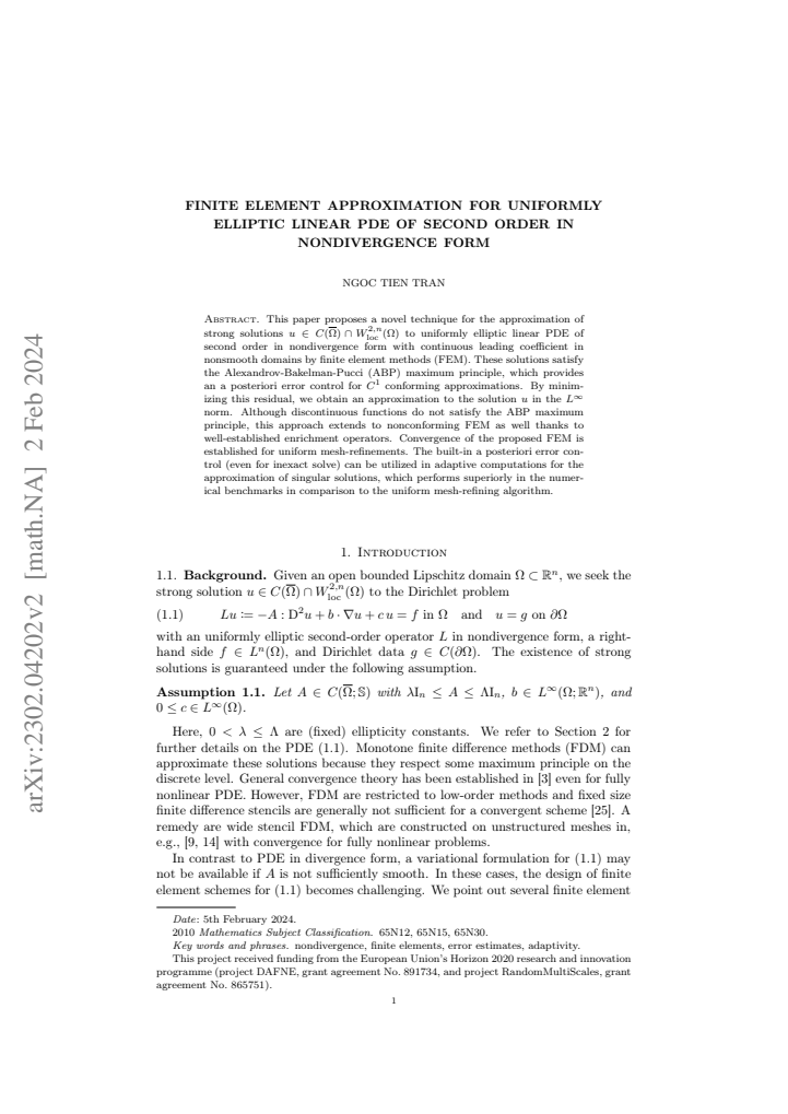 First page