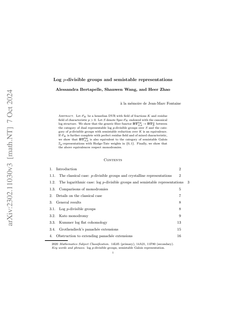 First page