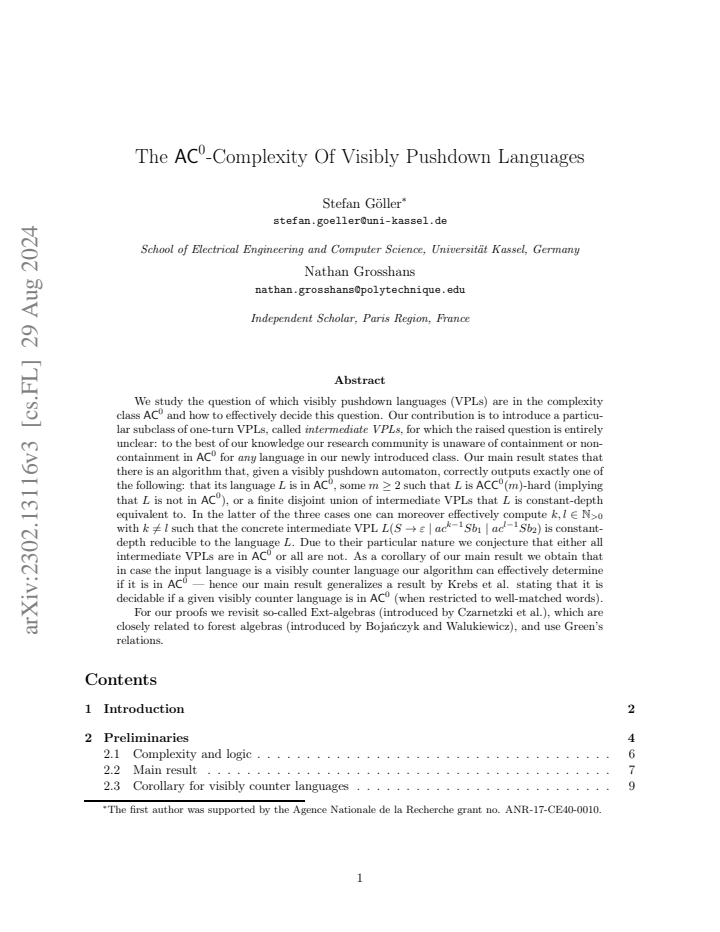First page