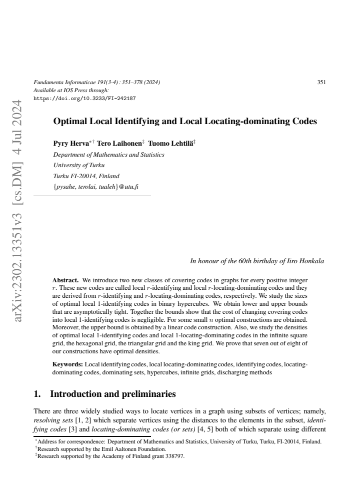 First page