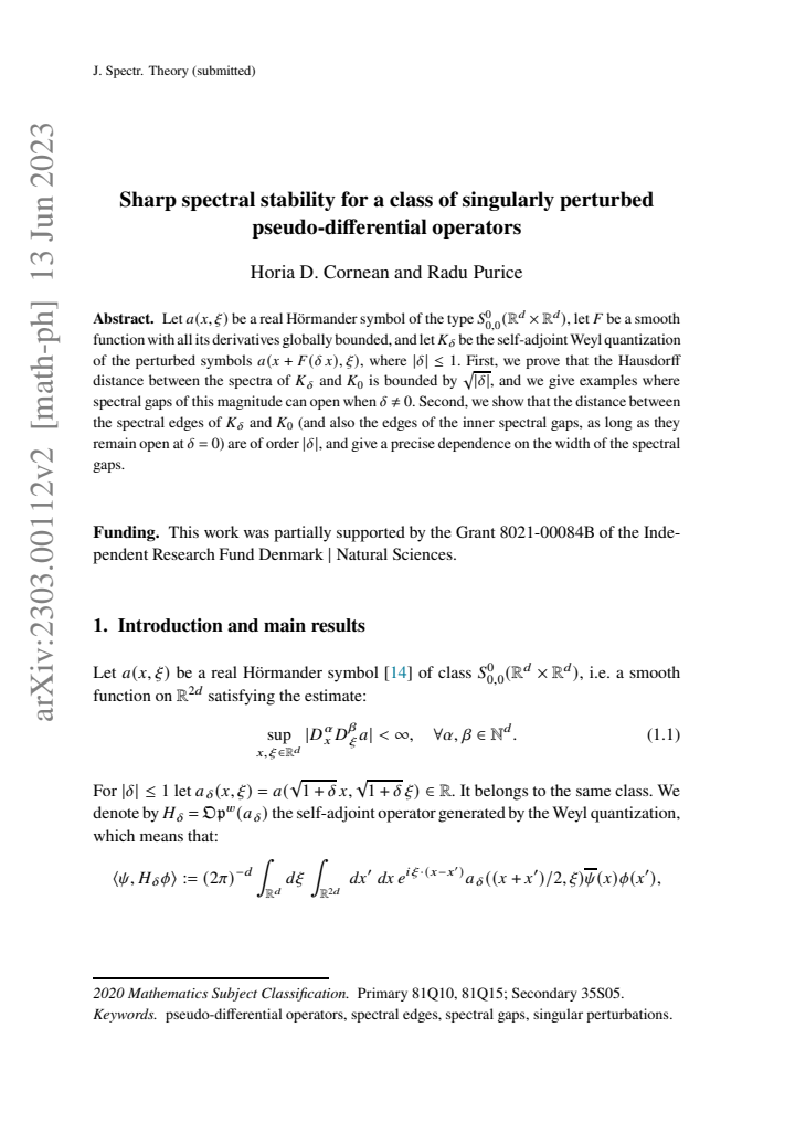 First page