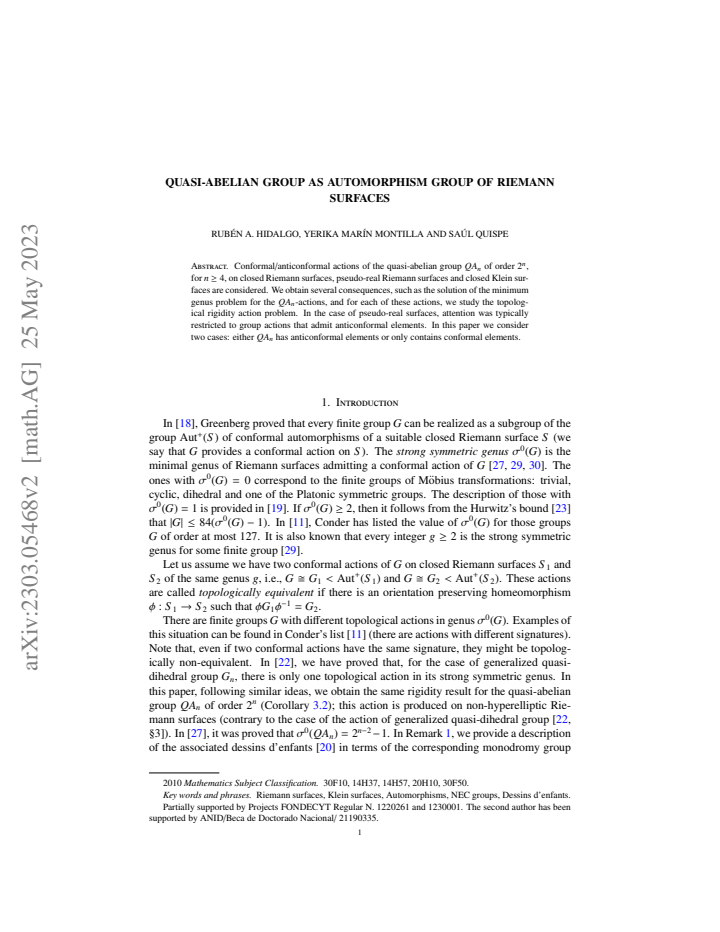 First page
