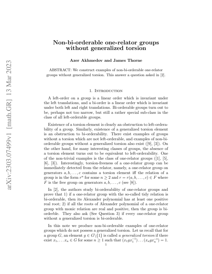 First page