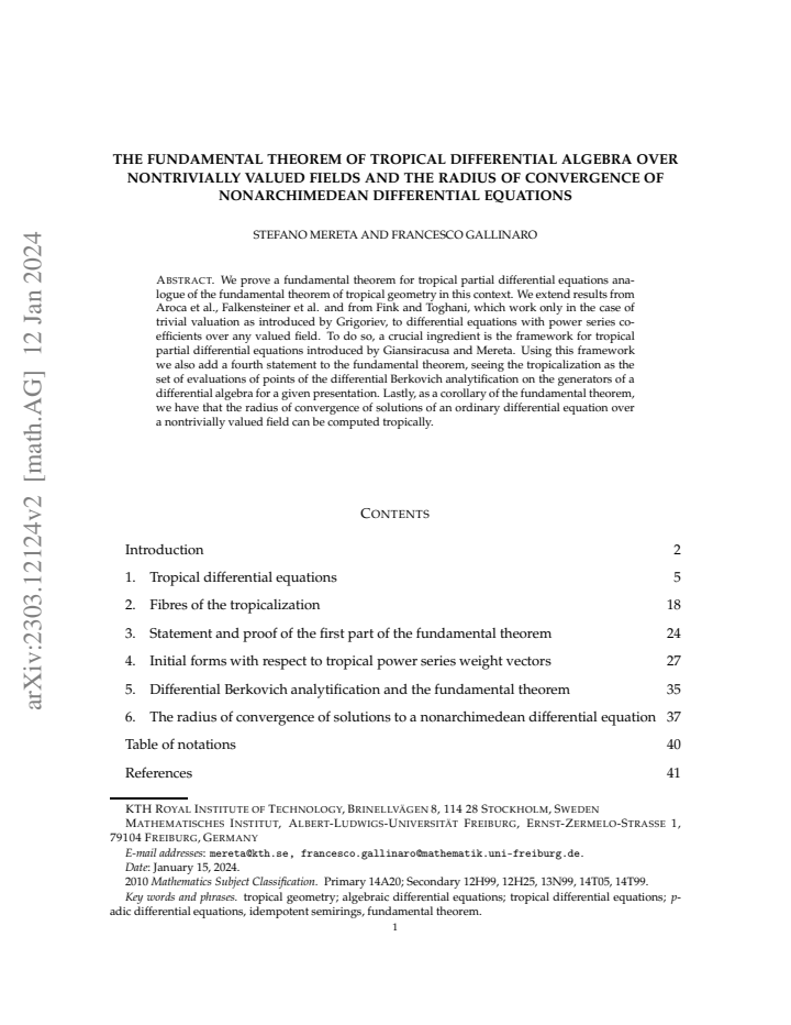First page
