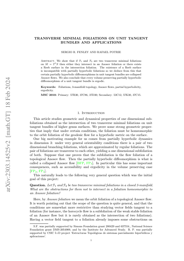 First page