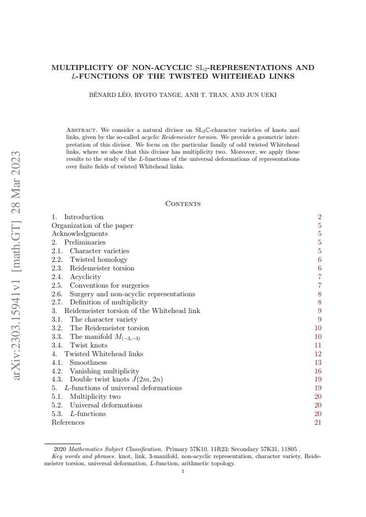 First page